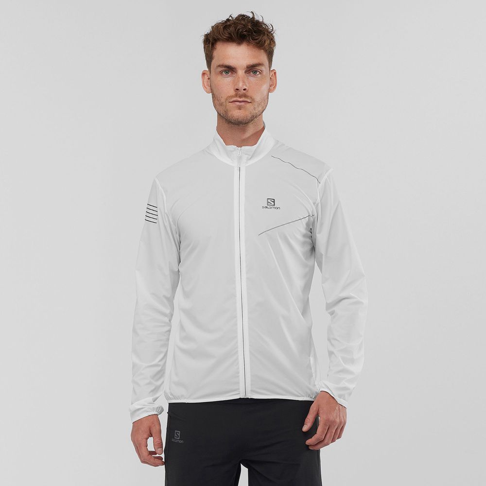 Salomon Israel SENSE M - Mens Wind Breakers - White (OWXI-73154)